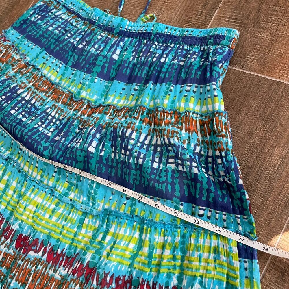 Kim Rogers Women's Tiered Festival Boho Hippie Gypsy Skirt  Large 100% Cotton - Picture 6 of 7